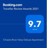 Booking.com logo – Chiado River View Deluxe Apartment rated 9.5